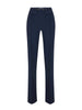 Elisabetta Franchi pantaloni a zampa in tessuto crepe blu