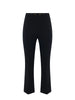 Elisabetta Franchi pantaloni donna trumpet crop in crepe nero