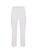 Elisabetta Franchi pantaloni donna trumpet crop in crepe avorio