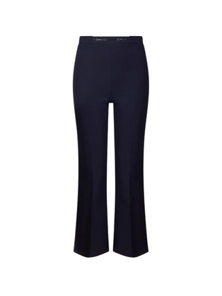 Elisabetta Franchi pantaloni donna trumpet crop in crepe blu PA19866 H88 ELISABETTA FRANCHI