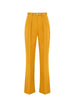 Elisabetta Franchi pantaloni palazzo con pinces e cintura giallo ambra