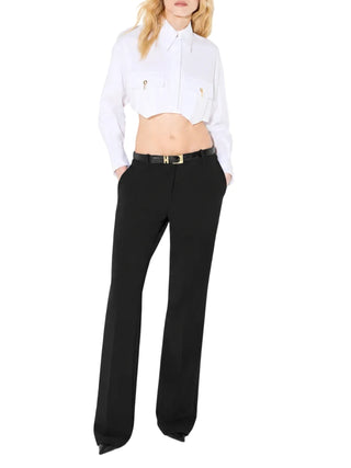 Elisabetta Franchi pantaloni a zampa donna nero PA21067 110 ELISABETTA FRANCHI 