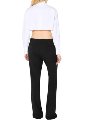 Elisabetta Franchi pantaloni a zampa donna nero PA21067 110 ELISABETTA FRANCHI
