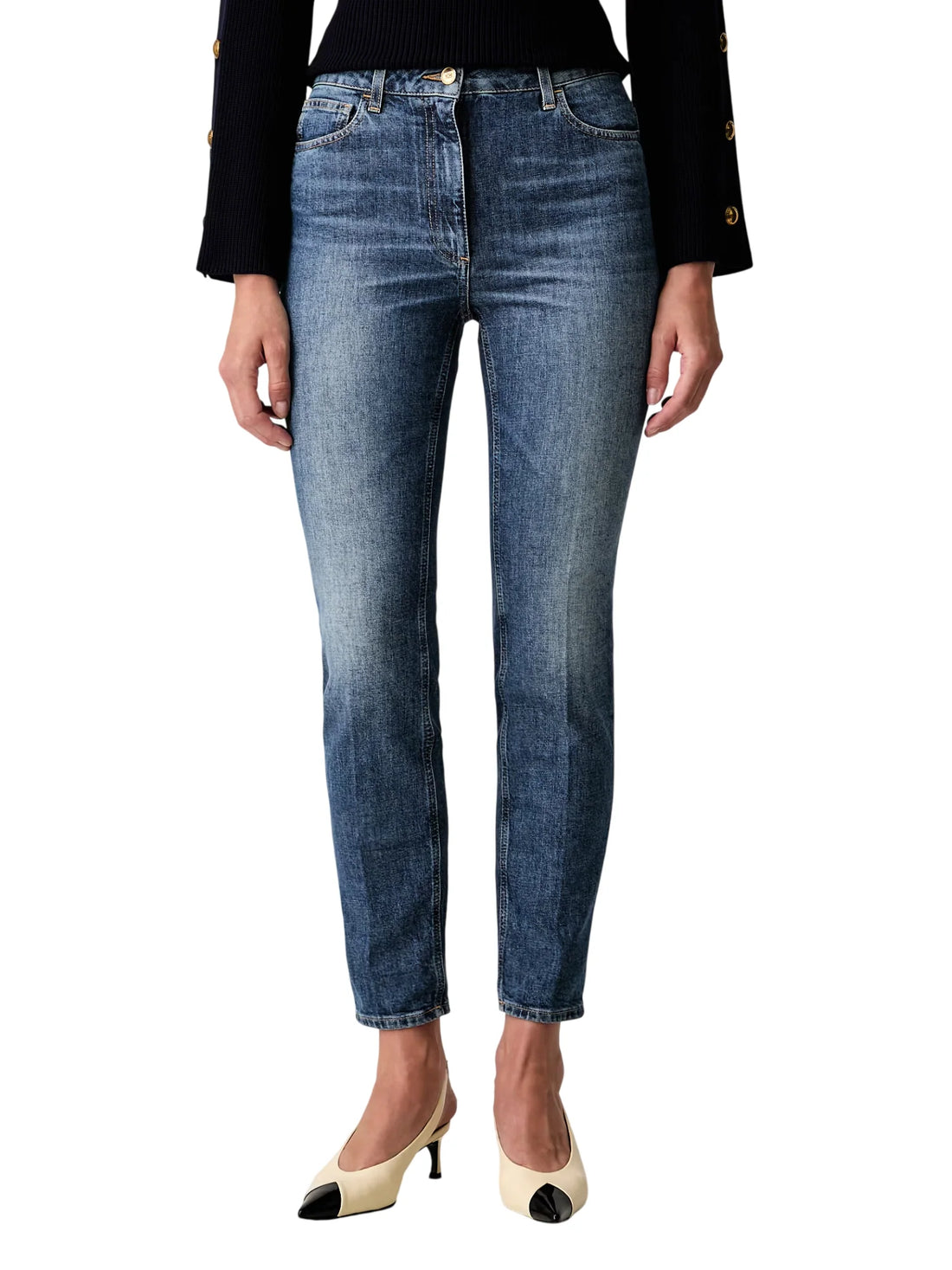 Elisabetta Franchi jeans donna slim lavaggio medio