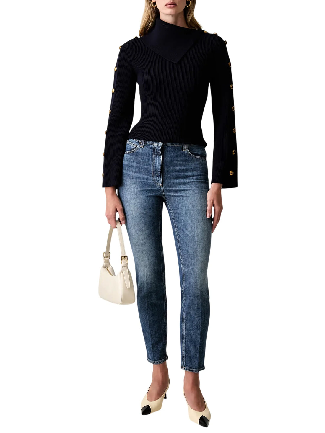 Elisabetta Franchi jeans donna slim lavaggio medio
