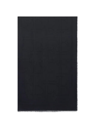 Elisabetta Franchi sciarpa in viscosa modal con trama logata nero SC03F66 110 ELISABETTA FRANCHI 