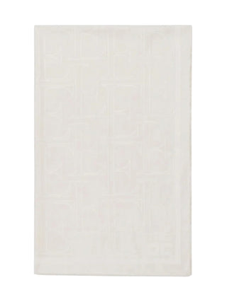 Elisabetta Franchi sciarpa in viscosa modal con trama logata avorio SC03F66 193 ELISABETTA FRANCHI