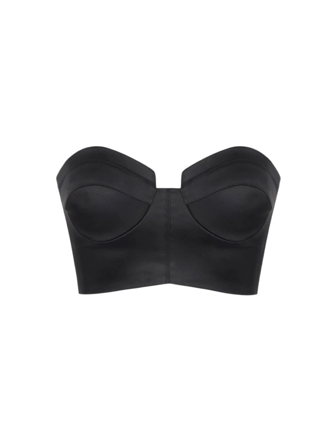Elisabetta Franchi top crop in raso donna nero