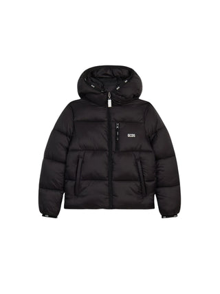 GCDS piumino con cappuccio unisex bambino nero C2BJQA614T340 999A GCDS 
