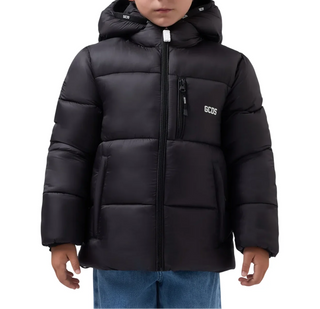 GCDS piumino con cappuccio unisex bambino nero C2BJQA614T340 999A GCDS 