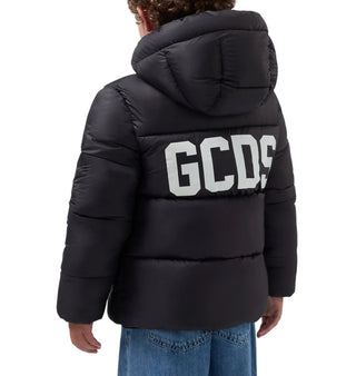 GCDS piumino con cappuccio unisex bambino nero C2BJQA614T340 999A GCDS