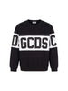 Gcds felpa unisex bambino con banda logo nero bianco