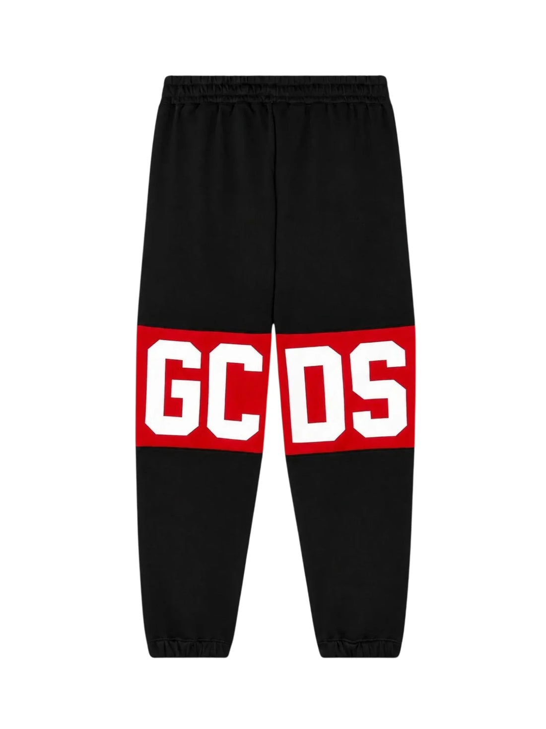GCDS pantaloni joggers unisex bambino con banda iconica nero