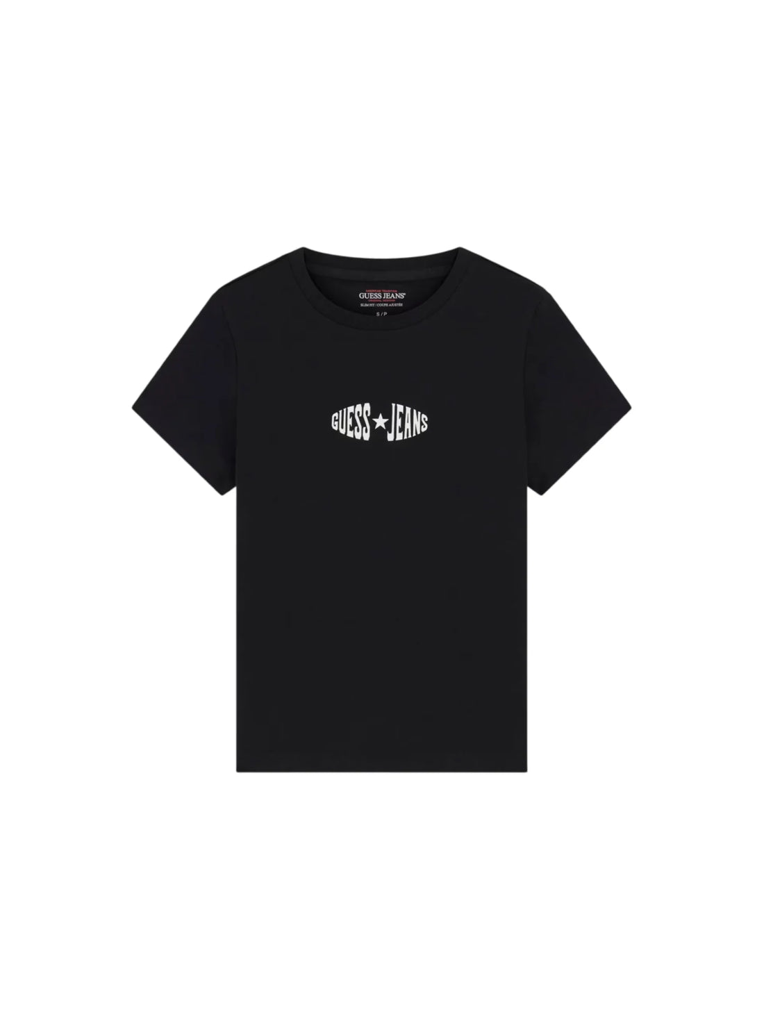 Guess T-shirt donna manica corta stampa logo nero