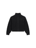 Guess felpa con zip donna in velluto millerighe nero