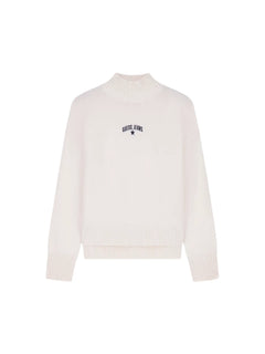 Guess maglia dolcevita donna con logo panna