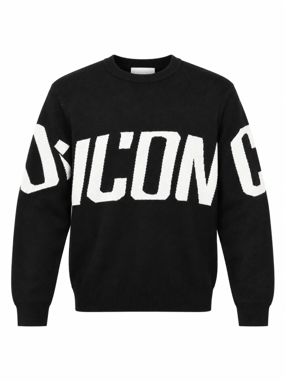 Icon maglia bambino con logo jacquard nero