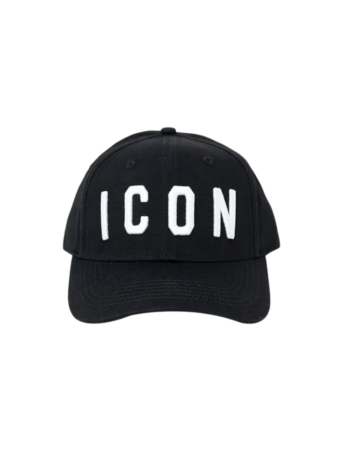 Icon cappello con visiera uomo ricamo logo nero