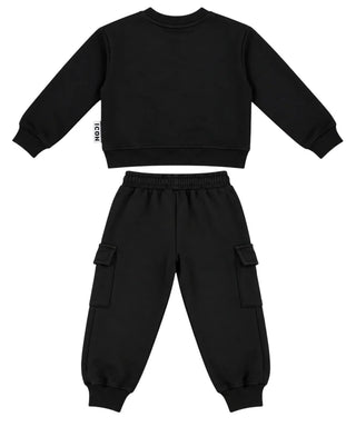 Icon tuta sportiva bambino con logo nero INBFS001461 9000 ICON