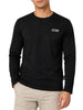 Icon T-shirt manica lunga uomo con ricamo logo nero