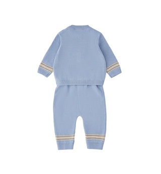 iDo completo neonato maglia e pantaloni celeste 4H007 3964 iDO 