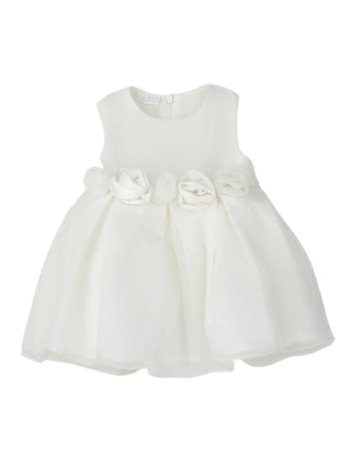iDo abito cerimonia neonata in organza bianco 4H097 0112 iDO 