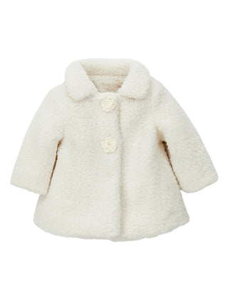 iDo cappotto neonata in tessuto bouclè panna 4H128 0112 iDO 