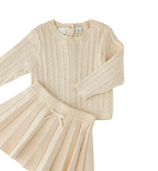 iDo completo in maglia neonata con gonna beige 4H136 0151 iDO