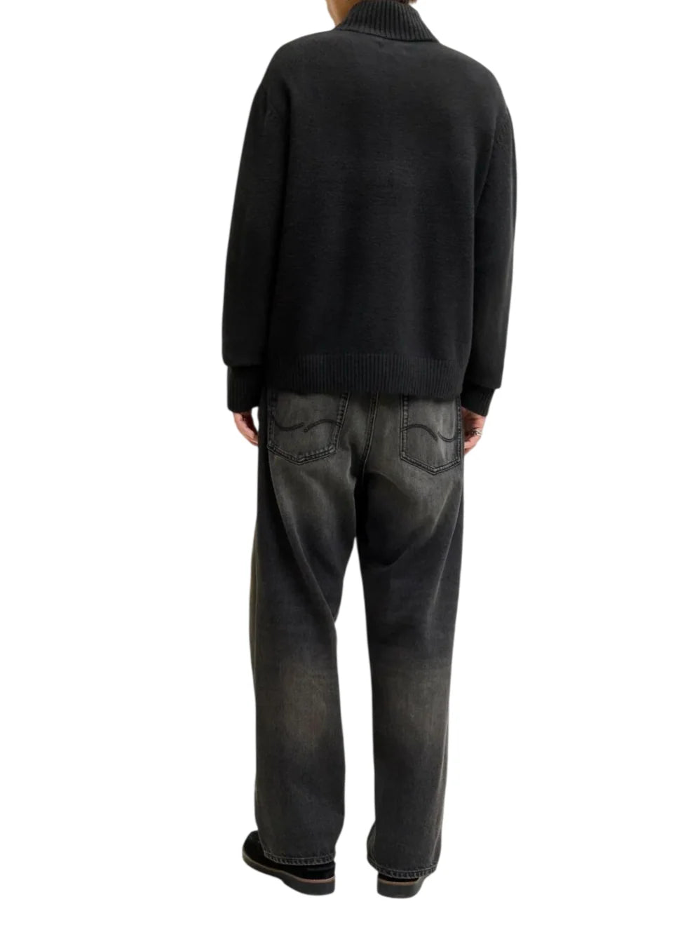 Jack&Jones maglia mezza zip uomo nero