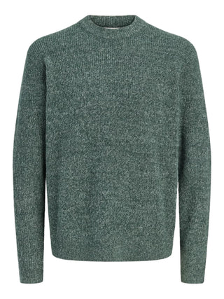 Jack&Jones maglia girocollo uomo misto lana verde melange 12300465 LAUREL WREATH MELANGE JACK&JONES 