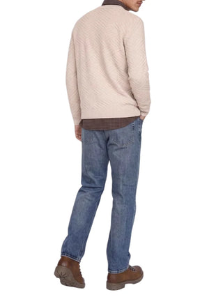 jprblacolJack&Jones maglia girocollo uomo trama a rombi panna 12301702 ANCIENT SCROLL JACK&JONES