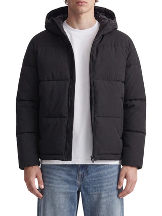 Jack&Jones piumino uomo trapuntato Galaxy con cappuccio nero 12303930 BLACK JACK&JONES 