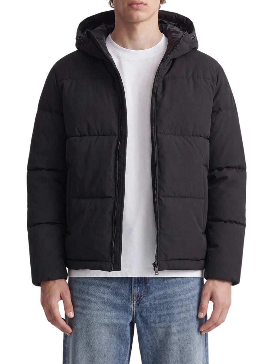 Jack&Jones piumino uomo trapuntato Galaxy con cappuccio nero 12303930 BLACK JACK&JONES 