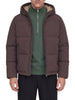 Jack&Jones piumino uomo trapuntato Galaxy con cappuccio marrone