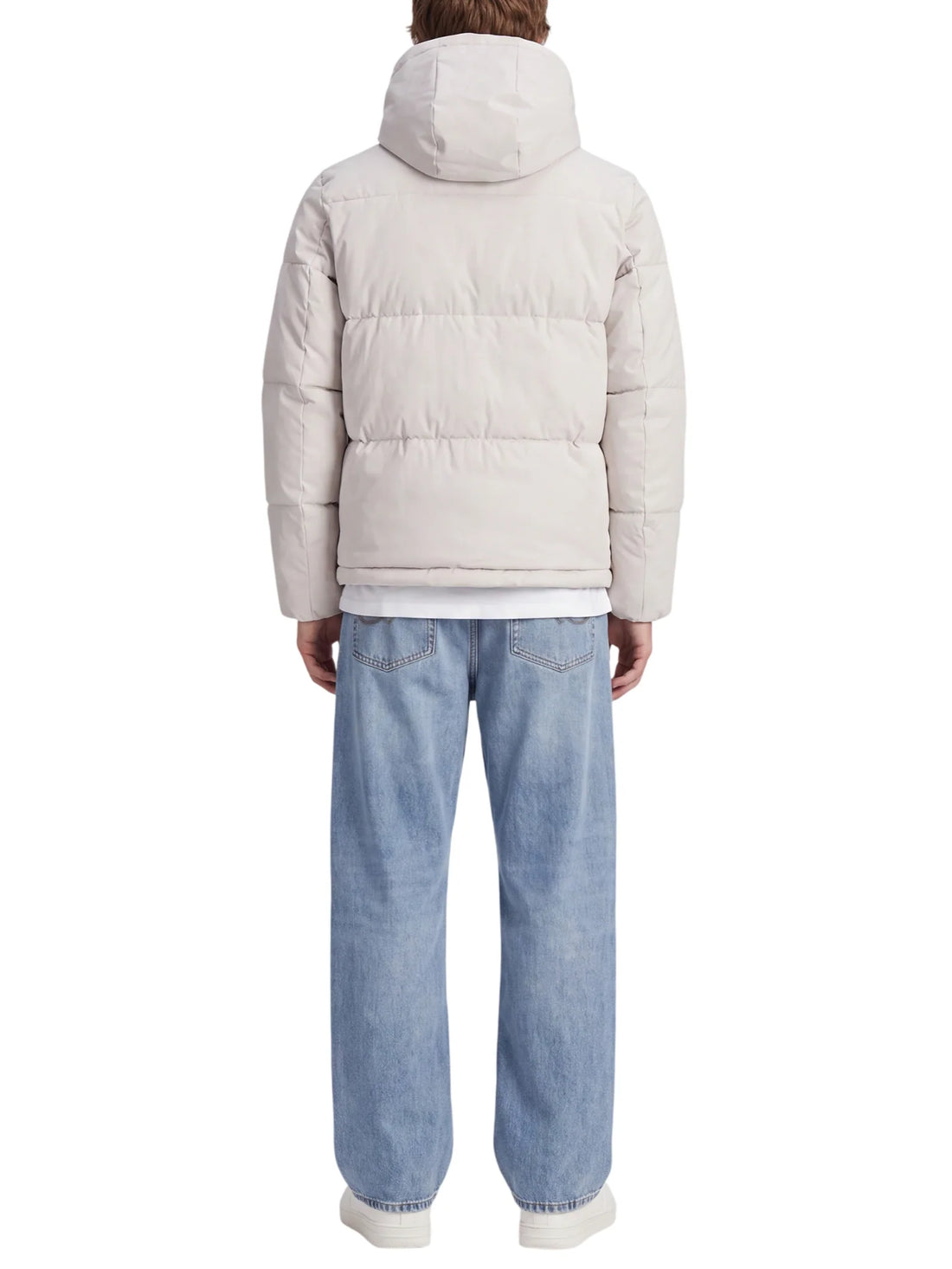 Jack&Jones piumino uomo trapuntato Galaxy con cappuccio ecrù