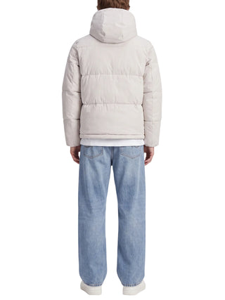 Jack&Jones piumino uomo trapuntato Galaxy con cappuccio ecrù 12303930 MOONBEAM JACK&JONES