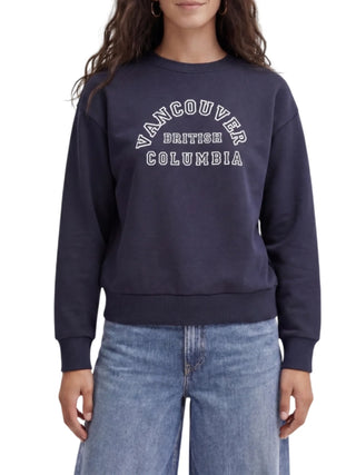 Jjxx felpa donna con stampa interno felpato blu 12260608 NIGHT SKY-VANCOUVER JJXX 