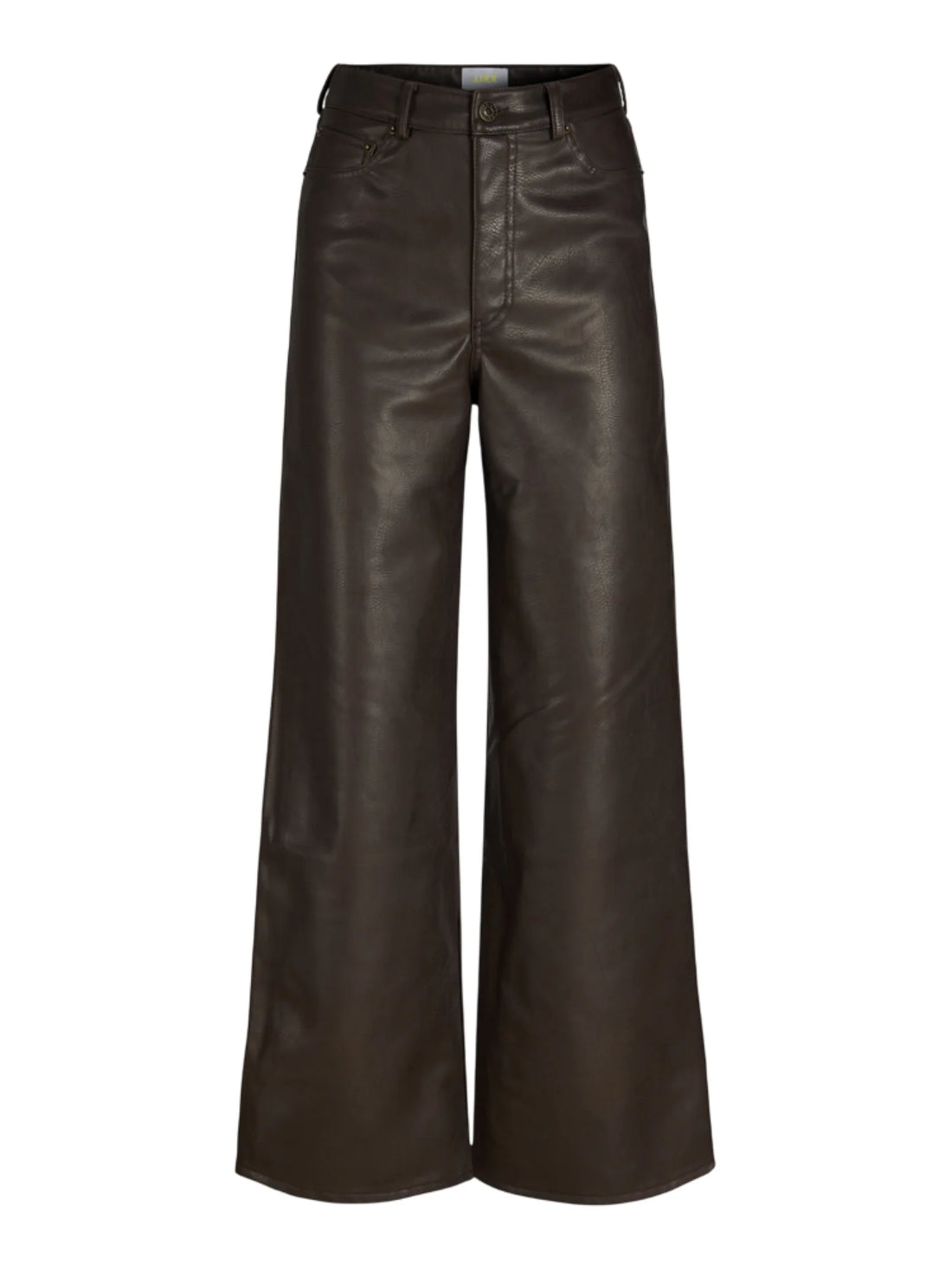 Jjxx pantaloni donna in ecopelle martellata marrone