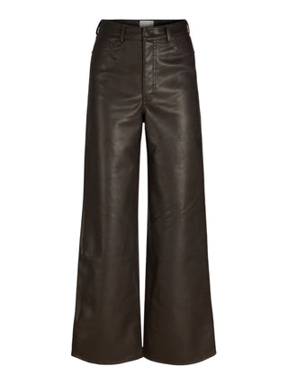 Jjxx pantaloni donna in ecopelle martellata marrone 12298842 DEMITASSE WASHED JJXX 