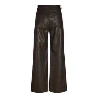 Jjxx pantaloni donna in ecopelle martellata marrone 12298842 DEMITASSE WASHED JJXX