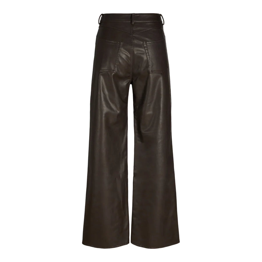 Jjxx pantaloni donna in ecopelle martellata marrone 12298842 DEMITASSE WASHED JJXX