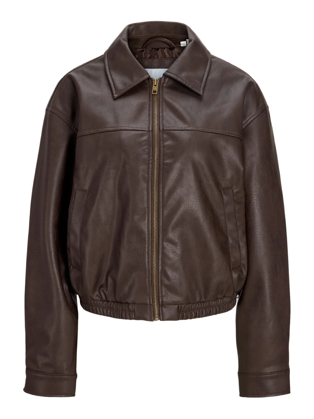 Jjxx giubbino donna in ecopelle martellata marrone moro