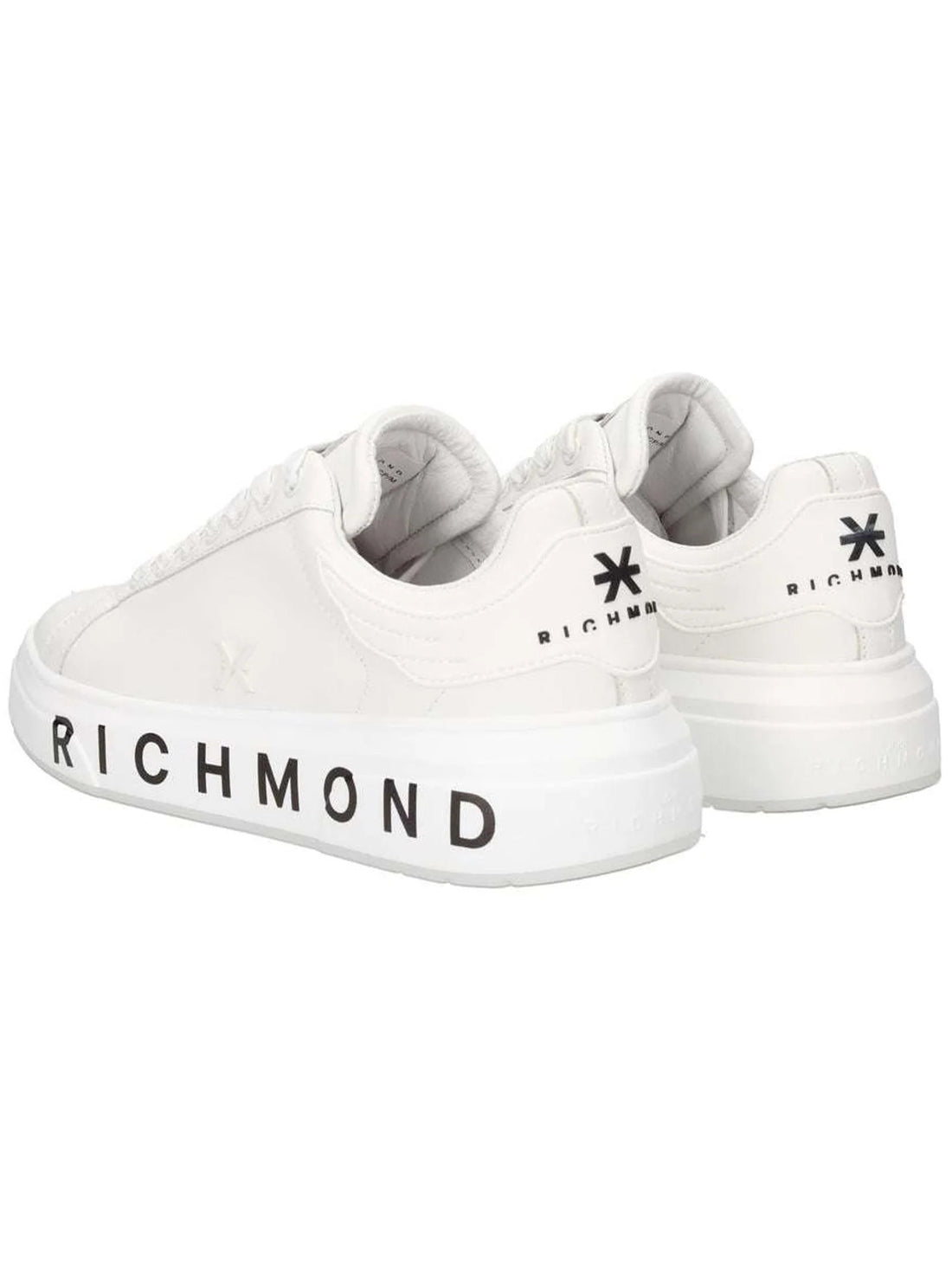 John Richmond sneakers uomo in pelle stampa logo bianco
