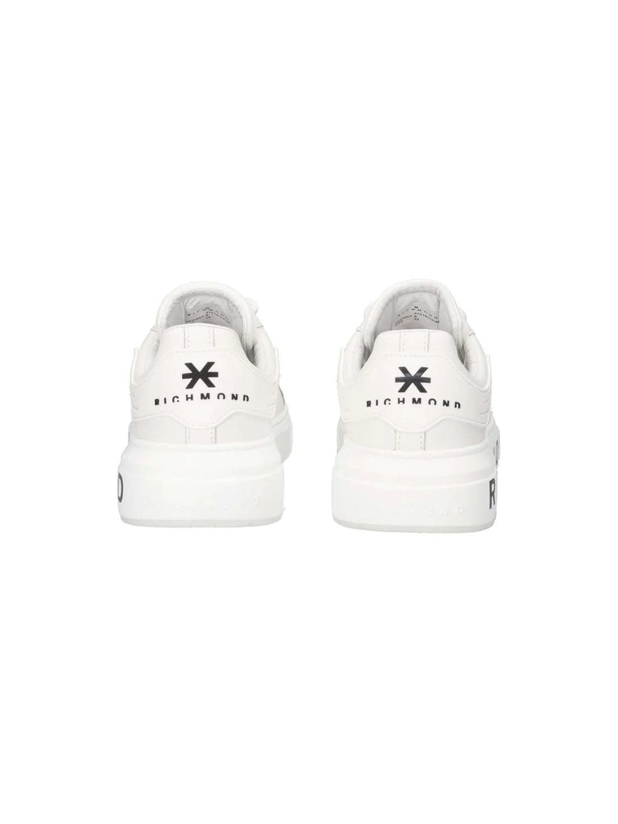 John Richmond sneakers uomo in pelle stampa logo bianco