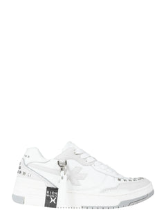 John Richmond sneakers uomo in ecopelle e suede bianco grigio