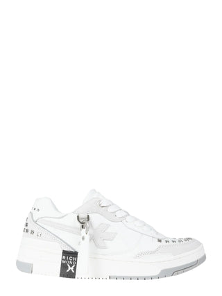 John Richmond sneakers uomo in ecopelle e suede bianco grigio 32417 A John RICHMOND 