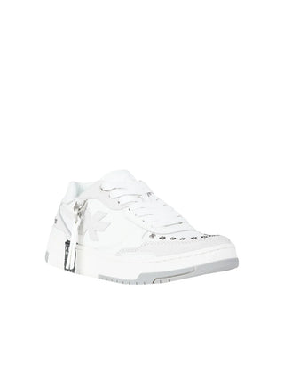 John Richmond sneakers uomo in ecopelle e suede bianco grigio 32417 A John RICHMOND 