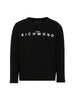 John Richmond T-shirt bambino manica lunga in cotone nero