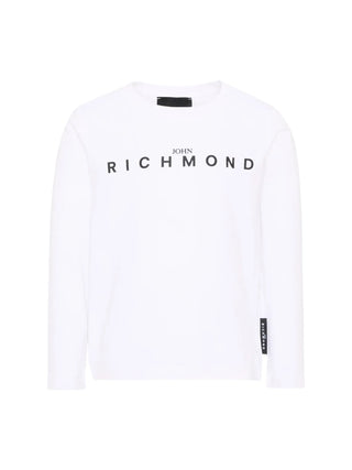 John Richmond T-shirt bambino manica lunga in cotone bianco RBA26016TS WHITE John RICHMOND 