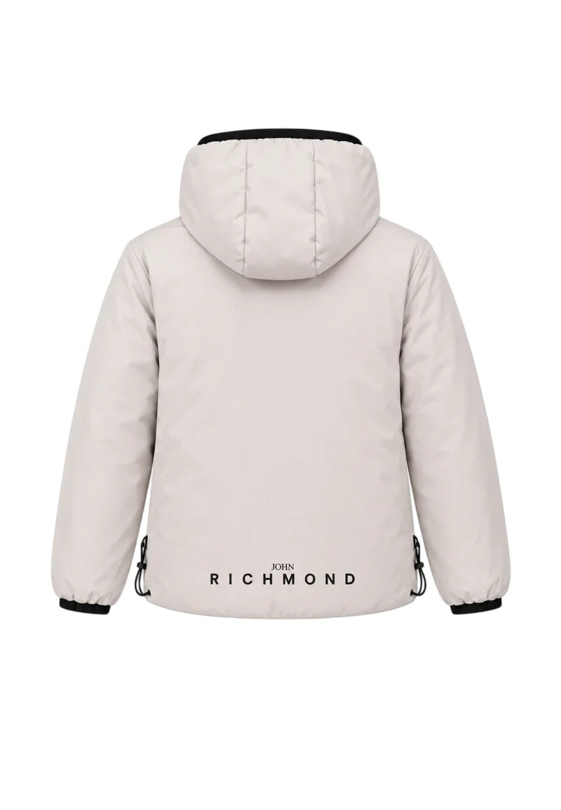 John Richmond giubbino imbottito con cappuccio bambino Garuta nero grigio